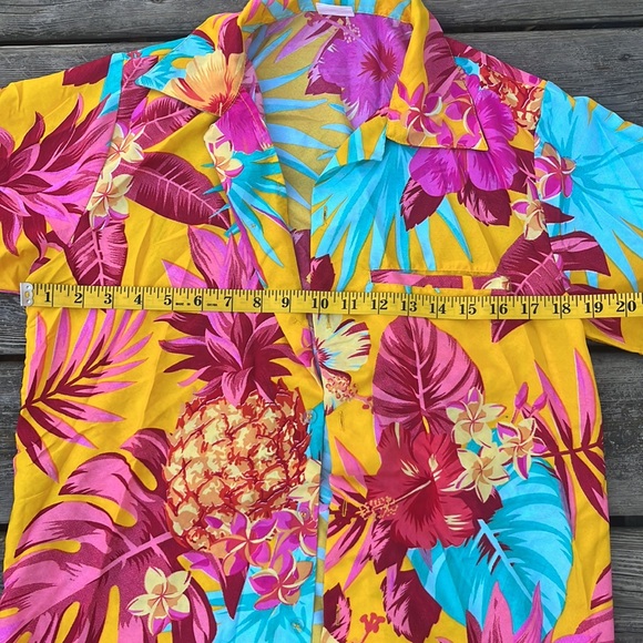 Pink & Yellow Tropical Vacation Shirt - Picture 7 of 8